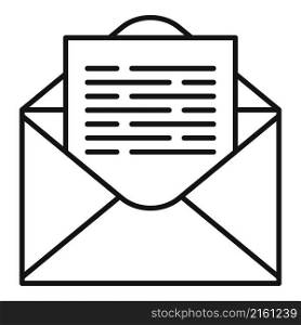 Postal envelope icon outline vector. Email letter. Paper post. Postal envelope icon outline vector. Email letter
