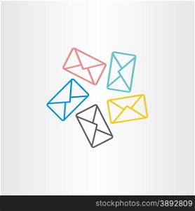 postal envelopes mail icon design