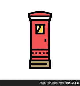 postbox construction color icon vector. postbox construction sign. isolated symbol illustration. postbox construction color icon vector illustration