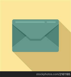 Postcard envelope icon flat vector. Mail letter. Email paper. Postcard envelope icon flat vector. Mail letter