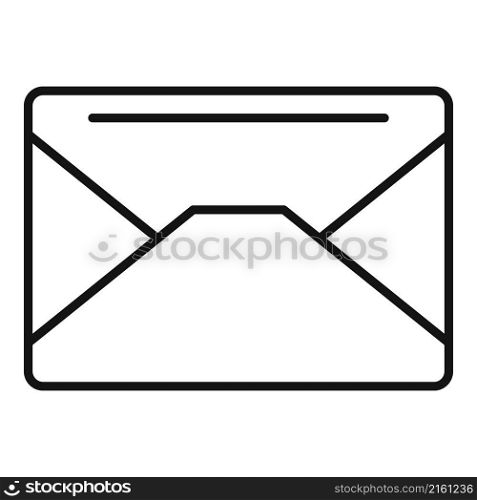 Postcard envelope icon outline vector. Mail letter. Email paper. Postcard envelope icon outline vector. Mail letter