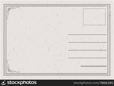 Postcard vector in a classic, elegant style with paper texture