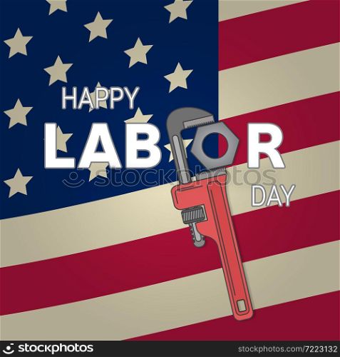 Poster, banner or flyer design with stylish text 1st May, concept for labours day. Vector illustration.