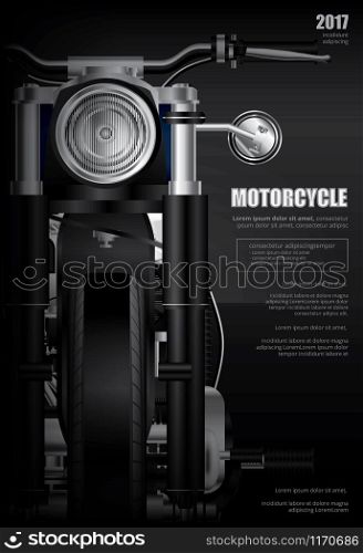 Poster Chopper Motorcycle isolated Vector Illustration
