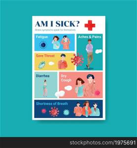 Poster design with information about the illness and healthcare