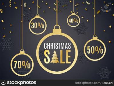 Poster for Christmas Sale background Banner or poster for shopping store discount. Poster for Christmas Sale