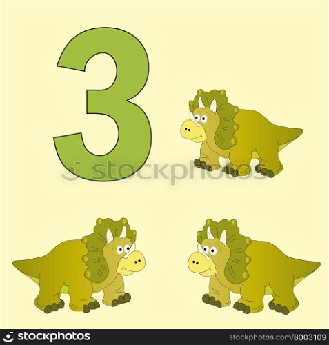 Poster for numeracy.Figure three. Around the figure is a picture of three dinosaurs.