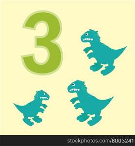 Poster for numeracy.Figure three. Around the figure is a picture of three dinosaurs.