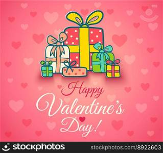 Poster for valentines day vector image