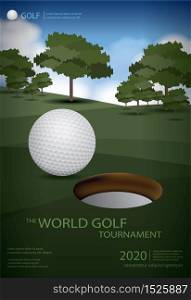 Poster Golf Champion Template Design Vector Illustration