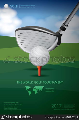 Poster Golf Champion Vector Illustration