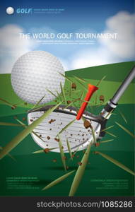 Poster Golf Champion Vector Illustration