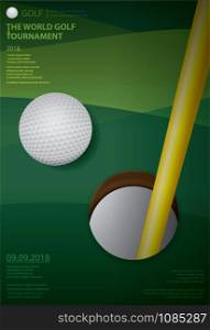 Poster Golf Champion Vector Illustration