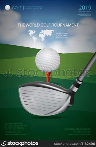 Poster Golf Champion Vector Illustration