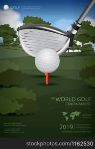 Poster Golf Champion Vector Illustration