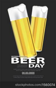 Poster International Beer day Template Design Vector Illustration