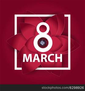 Poster International Happy Women Day 8 March Floral Greeting card Vector Illustration EPS10. Poster International Happy Women Day 8 March Floral Greeting