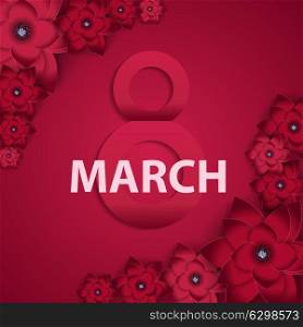 Poster International Happy Women s Day 8 March Floral Greeting card Vector Illustration EPS10. Poster International Happy Women s Day 8 March Floral Greeting c