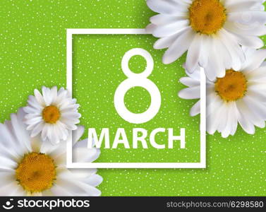 Poster International Happy Women s Day 8 March Floral Greeting card Vector Illustration EPS10. Poster International Happy Women s Day 8 March Floral Greeting c