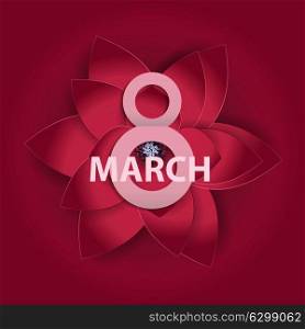 Poster International Happy Women s Day 8 March Floral Greeting card Vector Illustration EPS10. Poster International Happy Women s Day 8 March Floral Greeting c