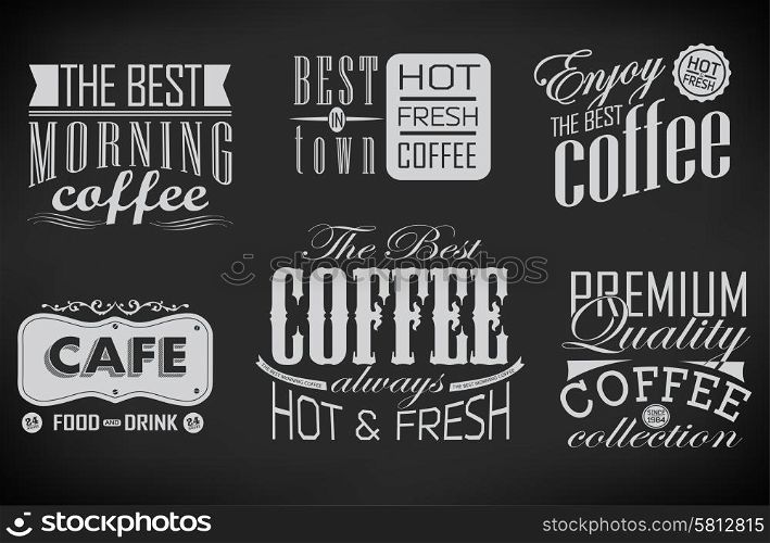 Poster lettering take coffee, cafe menu/ best in town