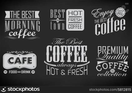 Poster lettering take coffee, cafe menu/ best in town