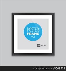 Poster mockup template with black square frame