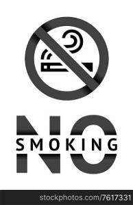 Poster No smoking, ready for print, vector illustration 10eps. Poster No smoking, ready for print