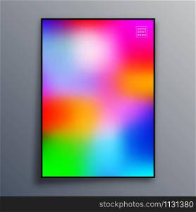 Poster template design with colorful gradient texture for wallpaper, flyer, placard, brochure cover, typography or other printing products. Vector illustration.. Poster template design with colorful gradient texture for wallpaper, flyer, placard, brochure cover, typography or other printing products. Vector illustration