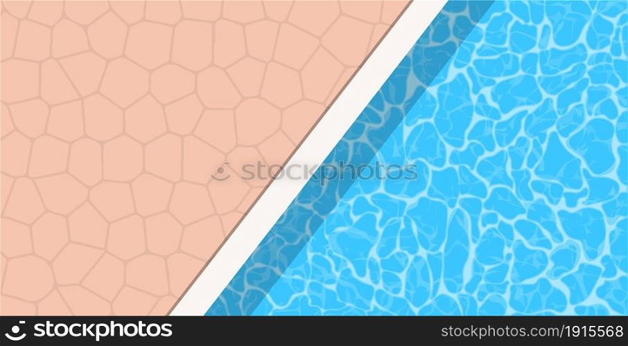 Poster template for summer holiday. Summer pool party banner with space for text.. Summer pool party banner with space for text