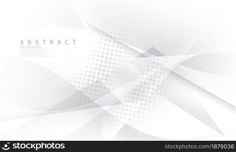 Poster with an abstract white background and a dynamic technological business network Illustration in vector format.
