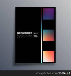 Poster with colorful gradient squares for flyer, brochure cover, vintage typography, background or other printing products. Vector illustration.. Poster with colorful gradient squares for flyer, brochure cover, vintage typography, background or other printing products. Vector illustration