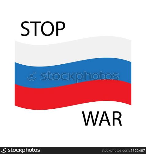 Poster with flag russia stop war. Ukraine war poster. Stop war. Vector illustration. stock image. EPS 10.. Poster with flag russia stop war. Ukraine war poster. Stop war. Vector illustration. stock image. 
