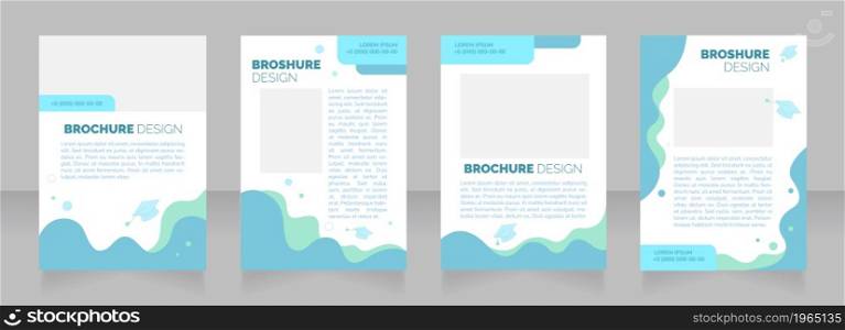 Postgraduate program advertising blank brochure layout design. Vertical poster template set with empty copy space for text. Premade corporate reports collection. Editable flyer paper pages. Postgraduate program advertising blank brochure layout design