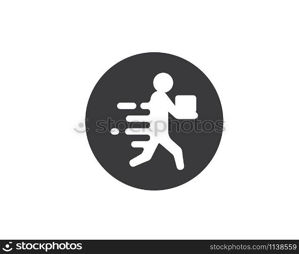 postman delivery box vector icon illustration design