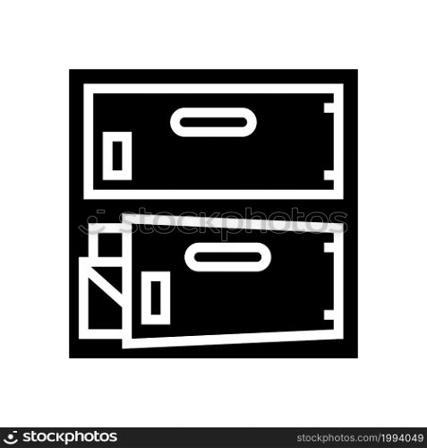 postomat for letter glyph icon vector. postomat for letter sign. isolated contour symbol black illustration. postomat for letter glyph icon vector illustration