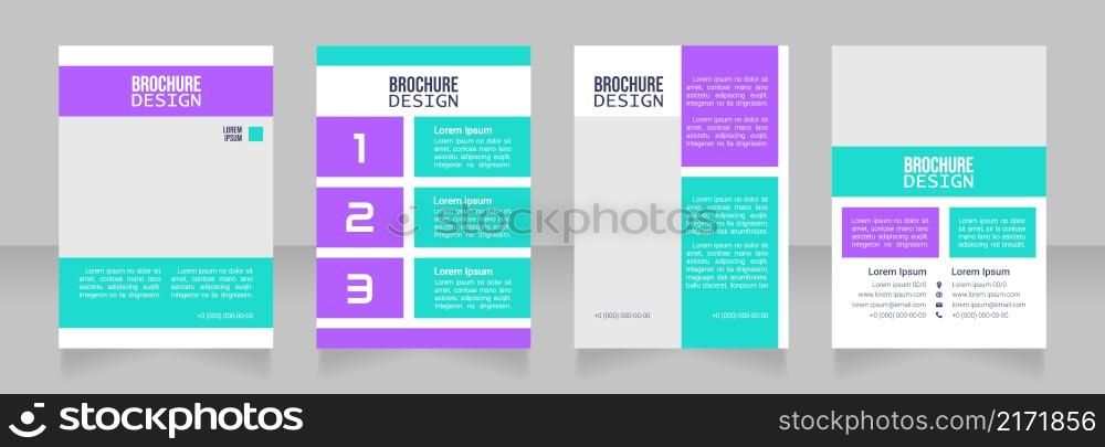Postsecondary education blank brochure design. Template set with copy space for text. Premade corporate reports collection. Editable 4 paper pages. Bebas Neue, Lucida Console, Roboto Light fonts used. Postsecondary education blank brochure design