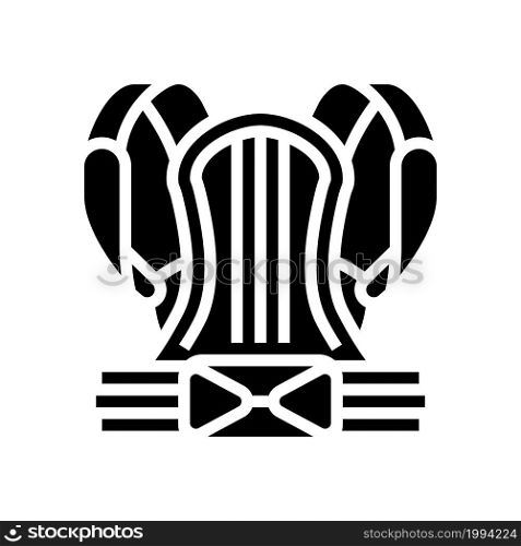 posture belt glyph icon vector. posture belt sign. isolated contour symbol black illustration. posture belt glyph icon vector illustration