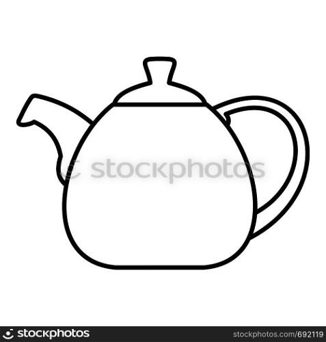 Pot bellied kettle icon. Outline illustration of pot bellied kettle vector icon for web. Pot bellied kettle icon, outline style