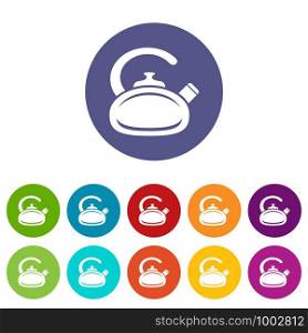 Pot bellied kettle icon. Simple illustration of pot bellied kettle vector icon for web. Pot bellied kettle icon, simple style