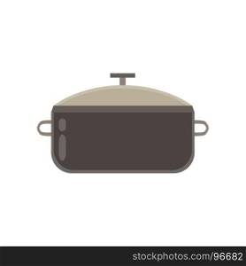 Pot cooking isolated white pan vector water boiling kitchen steel background black food