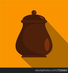 Pot icon. Flat illustration of pot vector icon for web. Pot icon, flat style