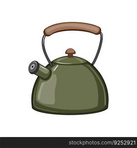 pot kettle kitchen cartoon. hot equipment, beverage heat pot kettle kitchen sign. isolated symbol vector illustration. pot kettle kitchen cartoon vector illustration