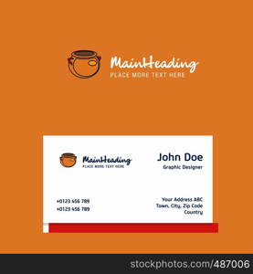 Pot logo Design with business card template. Elegant corporate identity. - Vector