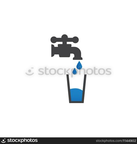 Potable water icon design template vector isolated illustration. Potable water icon design template vector isolated