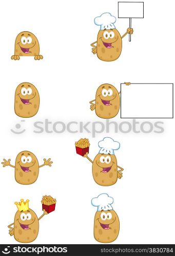 Potato Cartoon Mascot Characters- Collection