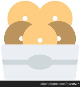 Potato chips line icon set