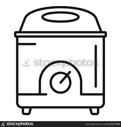 Potato deep fryer icon outline vector. Oil machine. Electric fry basket. Potato deep fryer icon outline vector. Oil machine