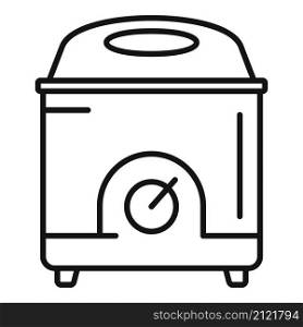 Potato deep fryer icon outline vector. Oil machine. Electric fry basket. Potato deep fryer icon outline vector. Oil machine