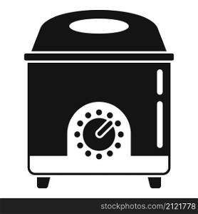 Potato deep fryer icon simple vector. Oil machine. Electric fry basket. Potato deep fryer icon simple vector. Oil machine